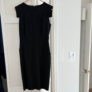 J. Crew Classic Black Midi Dress